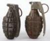 2x Inert American Pineapple Grenades - 2