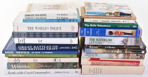 Selection of Books on Military History, mostly covering Waterloo period and Victorian Campaigns. Including Honour the Light Brigade by Lummis & Wynn; plus others. (23 items)