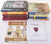 The Royal Corps of Signals – Unit Histories of the Corps (1920-2001) and its Antecedents by Lord & Watson, hardback with dust jacket; Dress Regulations for the Army 1900; Dress Regulations for the Army 1904; Dress Regulations for the Army 1934; The Volunt