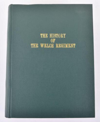 The History of the Welch Regiment, published 1932 by Western Mail and Echo Limited. Hardback, possibly re-bound. With fold out maps to the rear and inside of the book.