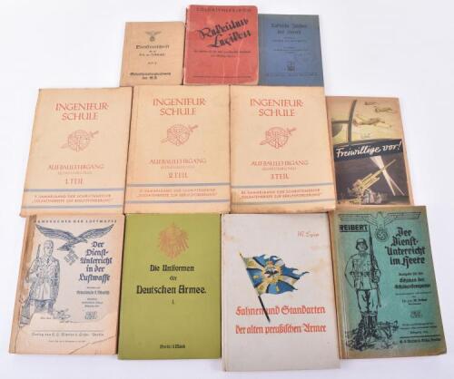 Selection of Third Reich Period Publications, from various organisations both political and military. Two books relate to the Imperial German army. (10 items)