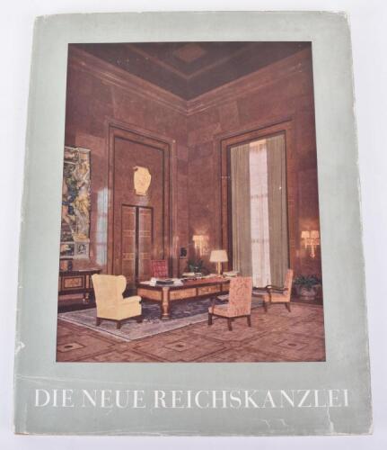 Scarce Third Reich Period Book Die Neue Reichskanzlei (The New Reich Chancellery), complete with its original dust jacket. Large black and white plate images and architects drawings to the rear of the book. Generally a good example.