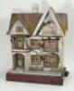 A charming wooden painted dolls house, probably D.H Wagner & Sohn, German 1920s,