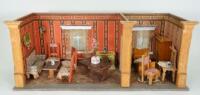 A good miniature dolls room set, German circa 1890,