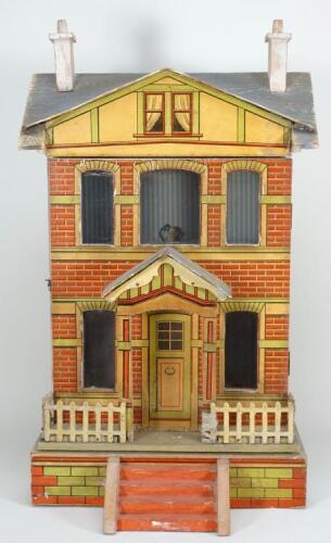 Moritz Gottschalk model 4509 blue roof dolls house, German circa 1907,