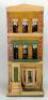 Silber & Fleming painted wooden three storey box-back dolls house, German circa 1870,