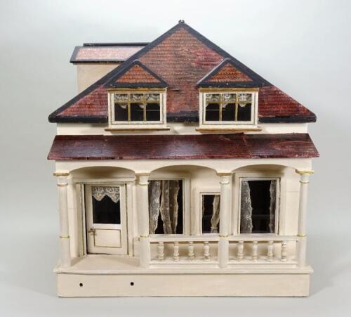 Christian Hacker wooden dolls house, model 422, German circa 1905,