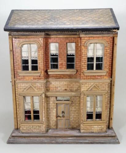 A Christian Hacker two storey dolls house and contents model 357, German circa 1900,