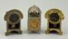 Three miniature clocks for dolls house, German circa 1890,