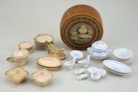 Miniature dinner service in box, German circa 1890,