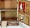 A painted wooden and paper lithographed dolls house, English circa 1900, - 2