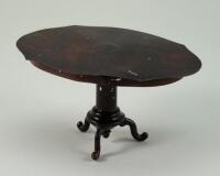 A Rock & Graner tin-plate oval breakfast table and bench set, German 1870s,