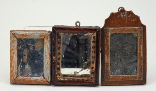 Early English 18th century dolls house mirror,