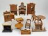 Collection of wooden dolls house furniture including Elgin of Enfield, 1910-1930, - 2