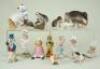 Collection of miniature all-bisque animals and figurines, German 1910s/20s,