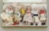 Six miniature all-bisque dolls, German circa 1900,