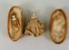 Two miniature painted wooden Grodnertal dolls, German circa 1820,