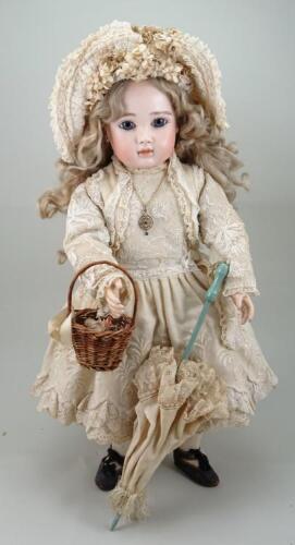 Steiner A bisque head Bebe doll, French circa 1890,