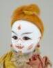 Extremely rare all original Steiner series B clown bisque head doll, French, circa 1890, - 3