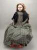 ‘Henrietta’ a wax over composition shoulder head doll with Suffragette provenance, English circa 1840,