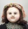 ‘Henrietta’ a wax over composition shoulder head doll with Suffragette provenance, English circa 1840, - 2