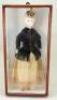 Wax over composition lady doll in glass case, German circa 1860,