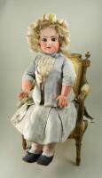 Large Tete Jumeau bisque head Bebe, French circa 1890,