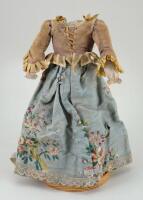 Rare early 18th century English wooden doll dress,