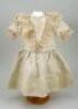 Pale green silk dress for French Bebe, circa 1890,