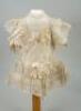 A good cream silk and lace dress for French Bebe, circa 1890,