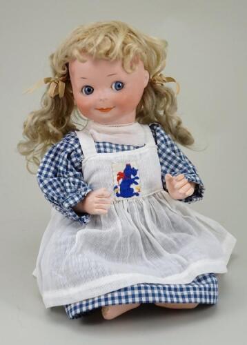 Rare A.M 253 bisque head Googly doll,