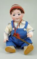 Rare Hertel, Schwab & Co 165 bisque head googly doll, German circa 1910,