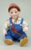 Rare Hertel, Schwab & Co 165 bisque head googly doll, German circa 1910,