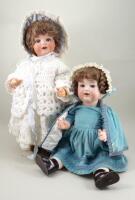 Pair of A.M/Koppelsdorf bisque head baby dolls, 1920s,