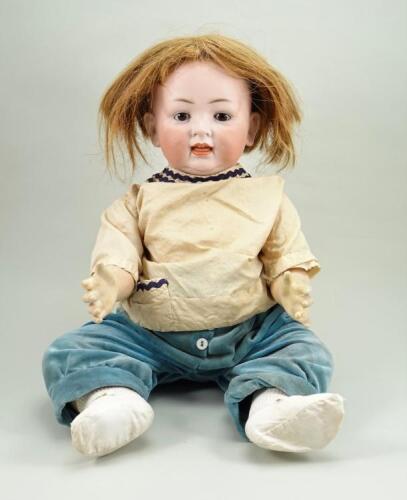 Large Hertel, Schwab & Co 152 character bisque head baby doll, German circa 1910,