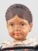 Carved wooden headed child doll by Huggler, Swiss 1920s, - 2