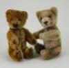 Two Schuco miniature mohair Teddy bears, 1930s/50s,