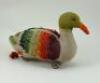 Early Steiff felt Mallard Duck on wheels, German circa 1910,