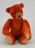 A rare early red mohair Teddy bear, German circa 1910, - 4