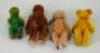 Schuco miniature mohair Teddy Bear and three Monkeys, - 2