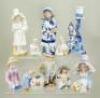 Collection of various German glazed and bisque dolls and figurines, circa 1910s/20s, - 2