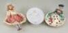 Three Bawdy china naughty novelties flipper trinket dishes, German circa 1905,