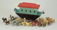 Small Erzgebirge Noah’s Ark and animals,