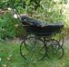 Gamage’s child’s push along wooden painted toy horse and dolls pram, circa 1900, - 3