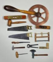 Miniature workshop tools, 19th century,