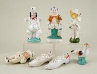 Five glazed China Whistle figurines, 19th century,