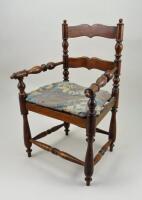 A good 19th century wooden Dolls Armchair,