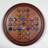 Victorian glass Marbles and Solitaire Board,