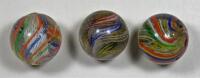 Three large Victorian glass Marbles,