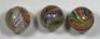 Three large Victorian glass Marbles,